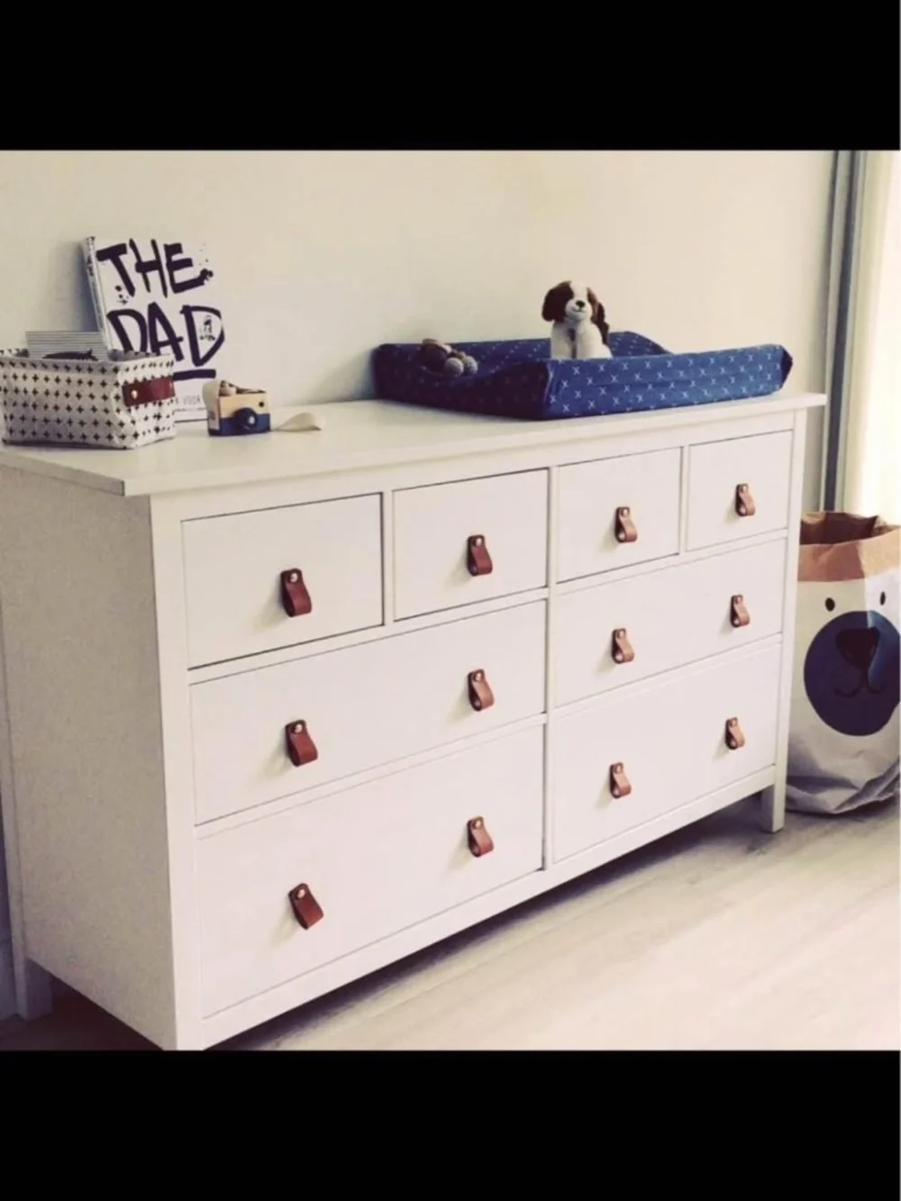 Leather dresser pulls